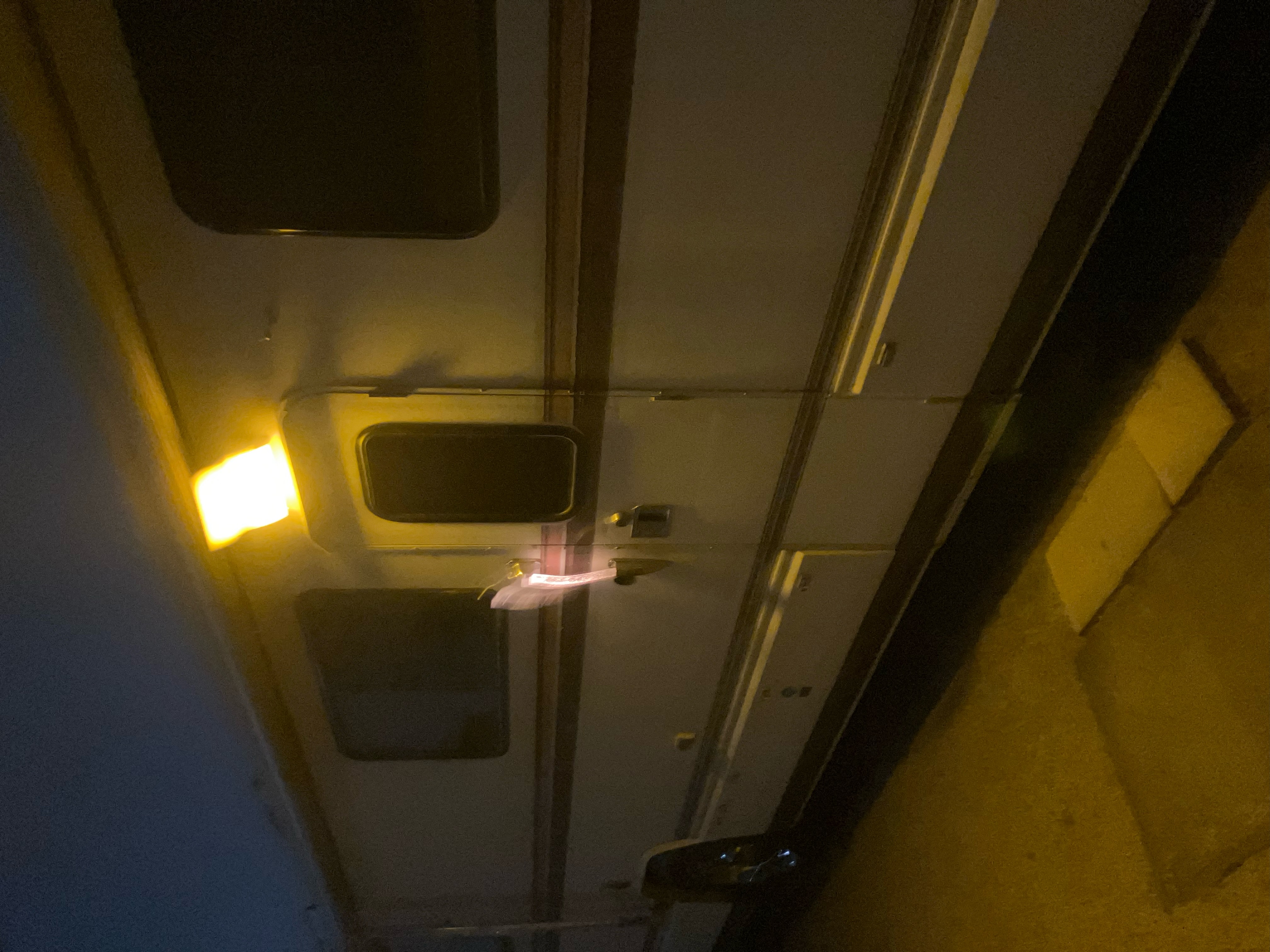 Exterior door area – porch light (night)