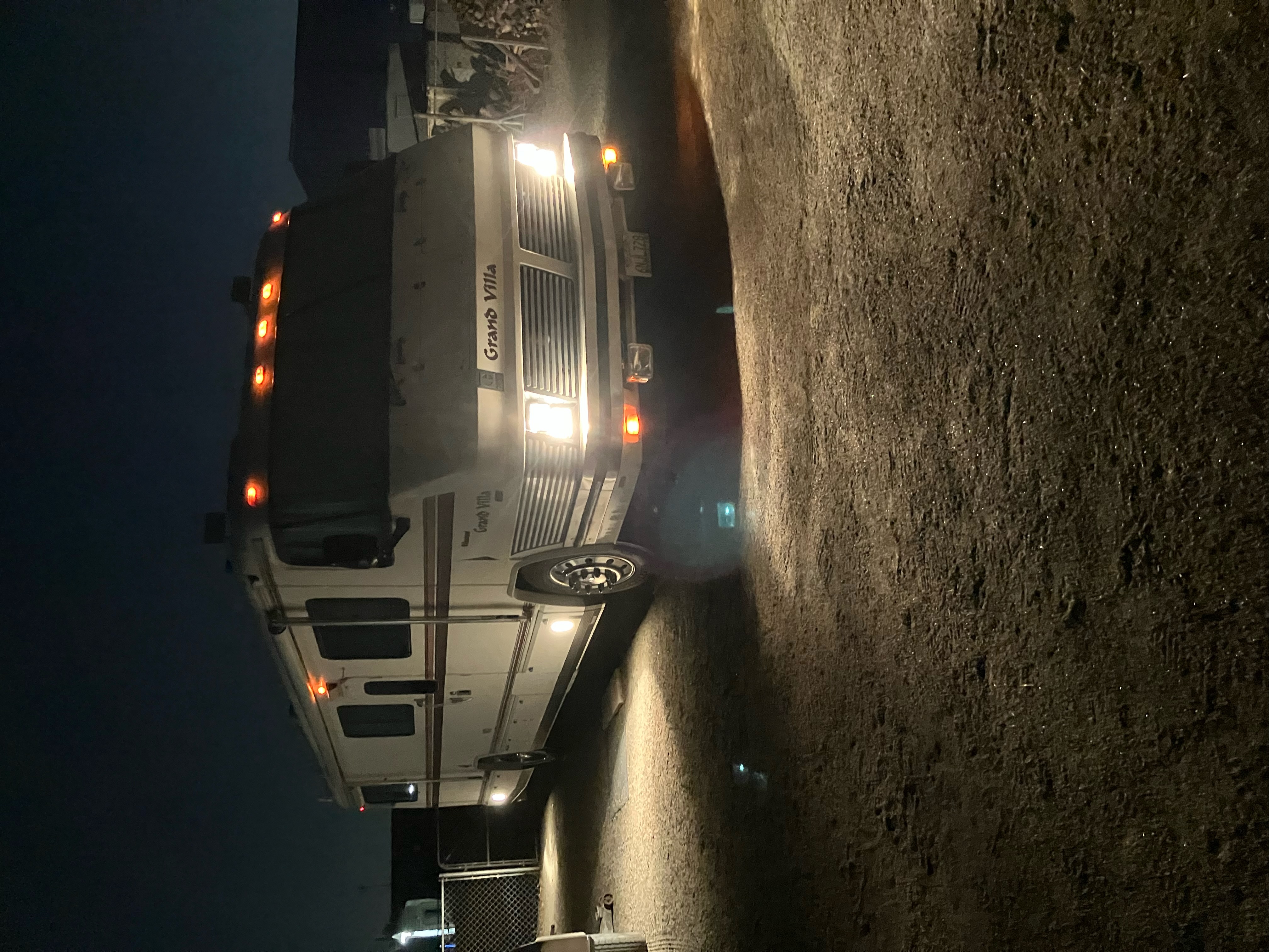 Exterior – front 3/4 (night)